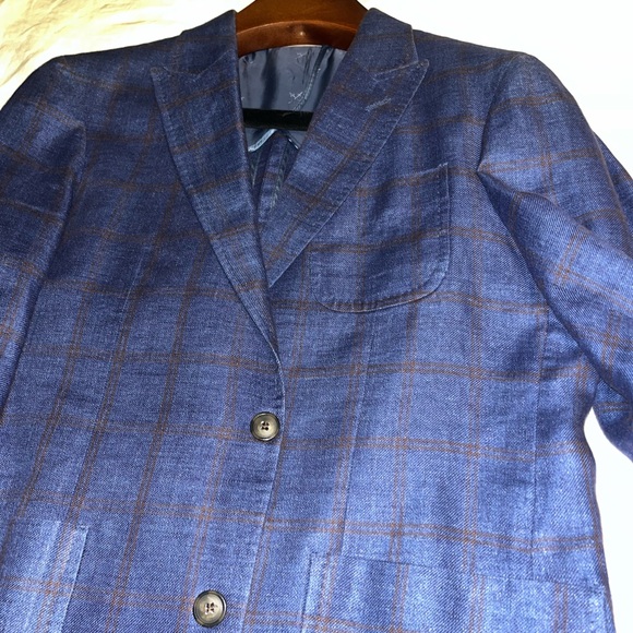 Strong Suit Linen Window Pane Blazer - Picture 2 of 8